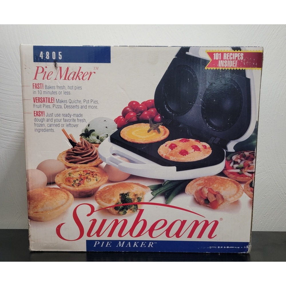 Vintage Sunbeam Mini Pie Maker: Model 4805, Oster - Circa 1993 (Brand New)